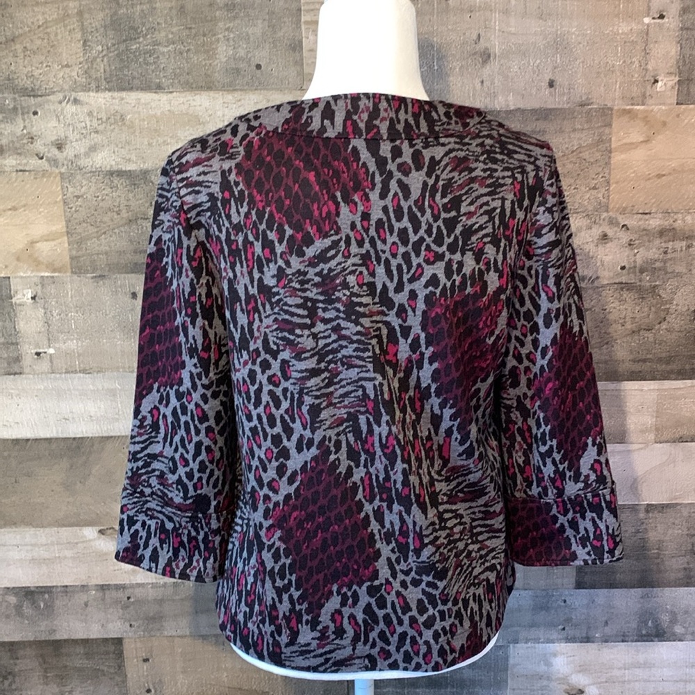 Studio Works Button Front Leopard Print Jacket - image 3